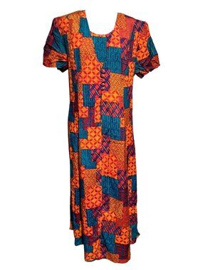Vintage Boho Hippie Patchwork Maxi Dress Festival Corset Womens Size 16 Coco Bia